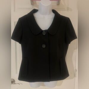 LOFT Black Short Sleeve Blazer